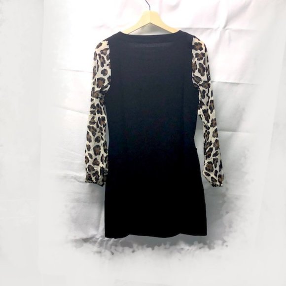 Tracy Negoshian NWT Nadine Black Cheetah Dress - Picture 9 of 9